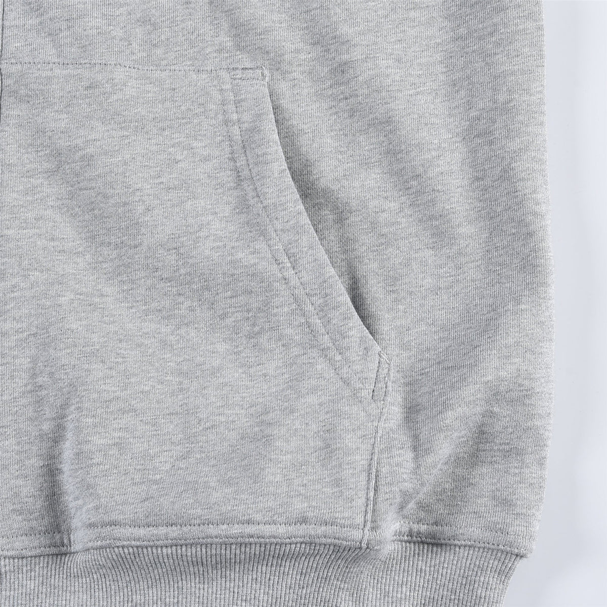 Burberry Heather Grey Square Logo Label Zip Up Hoodie Check Lined Hood Unisex