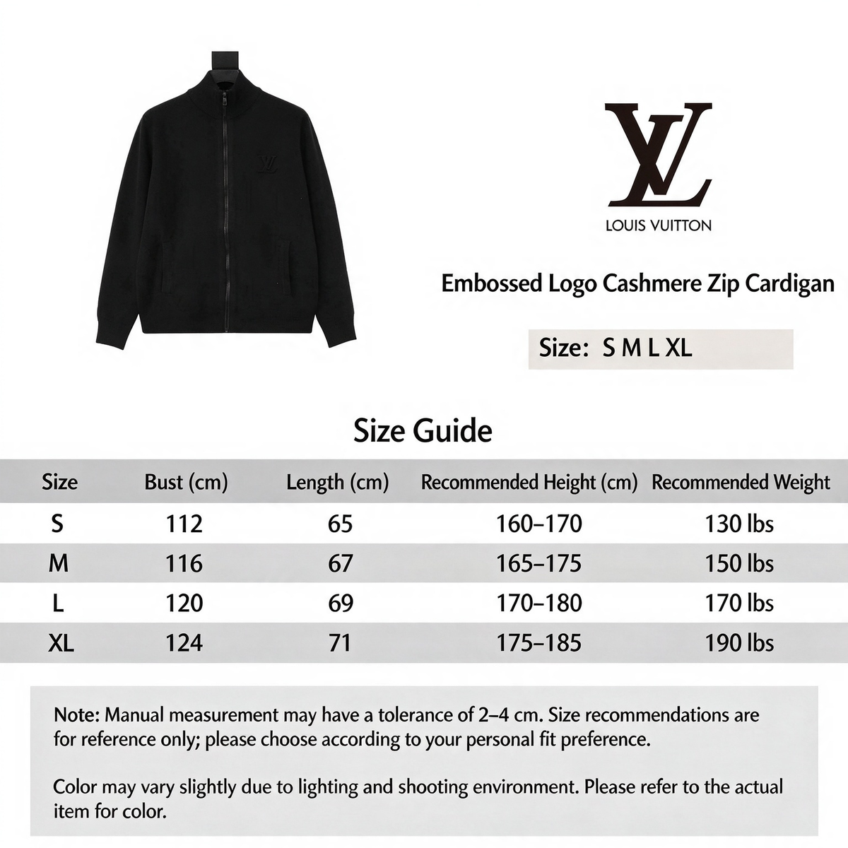 Louis Vuitton Label Patch Turtleneck Knit Sweater Unisex Solid Black Premium Knitwear Solid Black