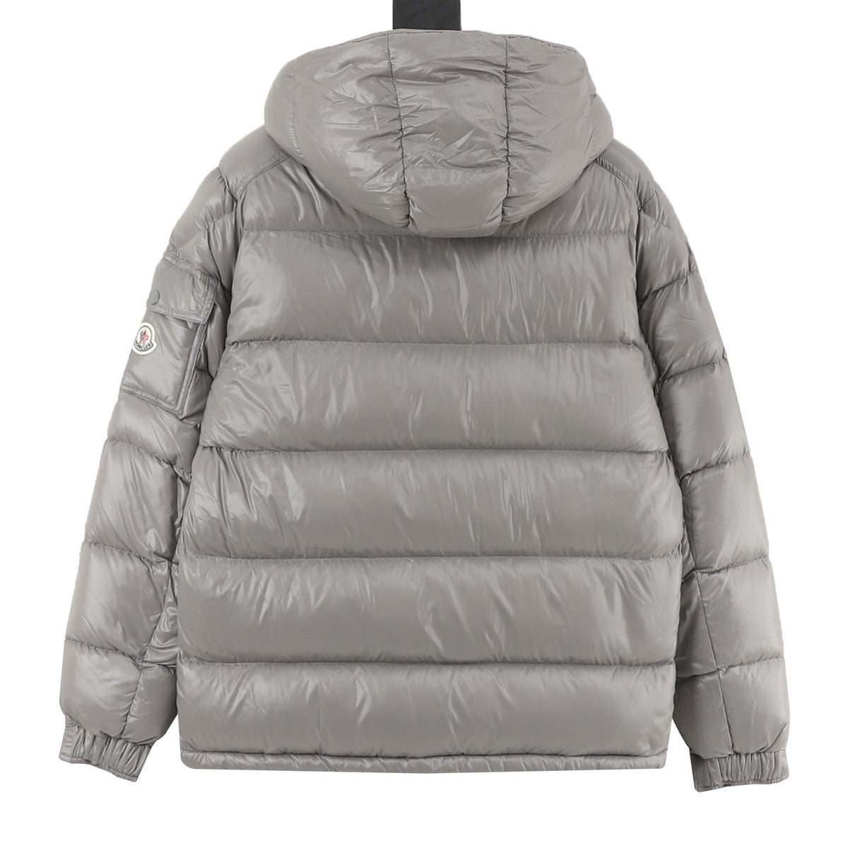 Moncler Maya Hooded Short Down Jacket Luxury Winter Puffer Coat Unisex Light Grey