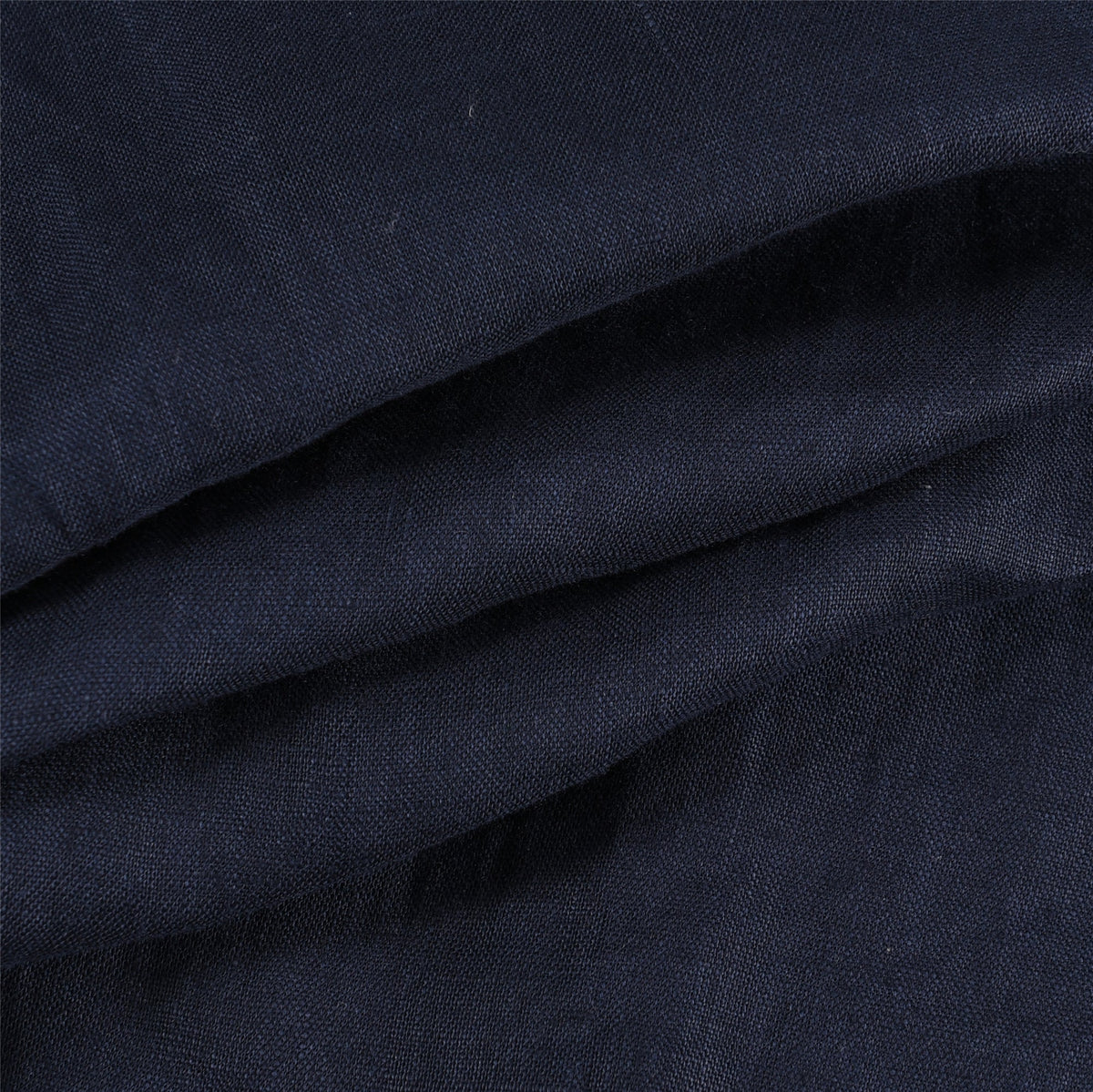 Loro Piana Soft Linen Button Up Casual Shirt Unisex Navy