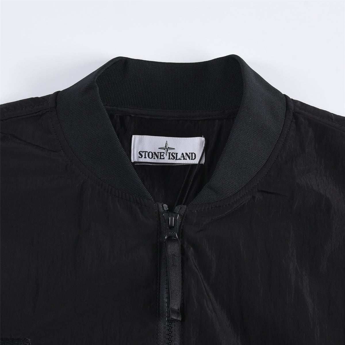 Stone Island Black Nylon Metal Bomber Jacket Zip Up Compass Badge Unisex