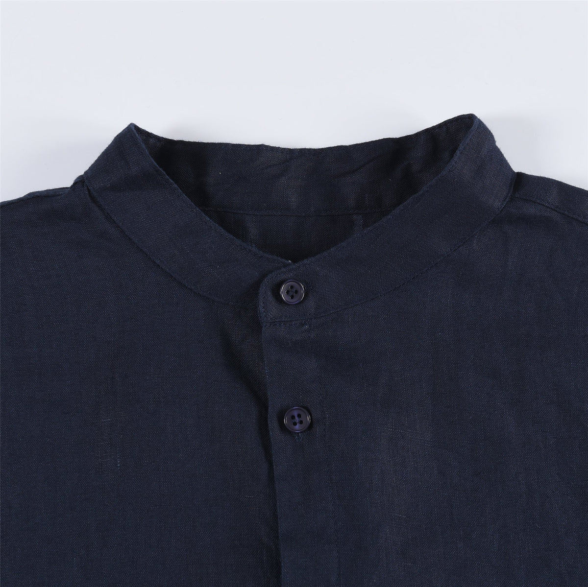 Loro Piana Soft Linen Button Up Casual Shirt Unisex Navy