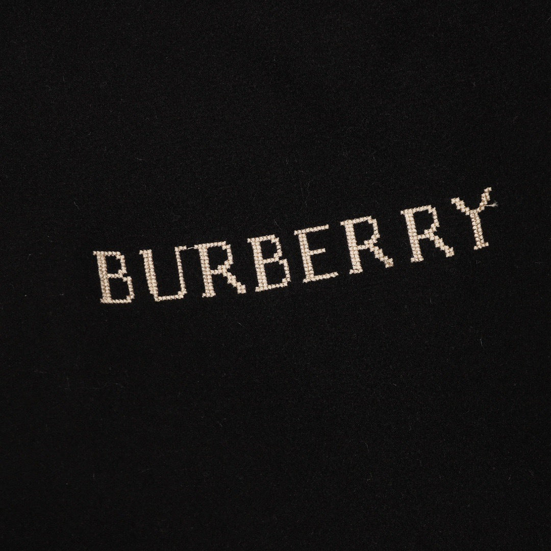 Burberry Black White Color Block Varsity Jacket Unisex