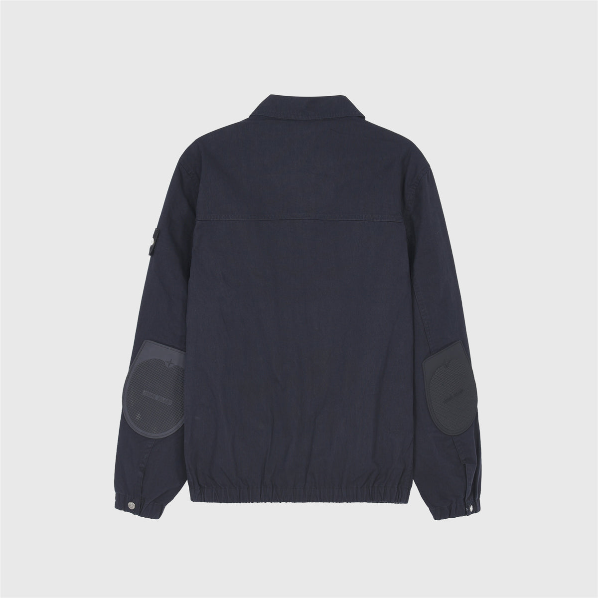 Stone Island Navy Field Jacket Unisex Zip Up Collared Overshirt Compass Badge