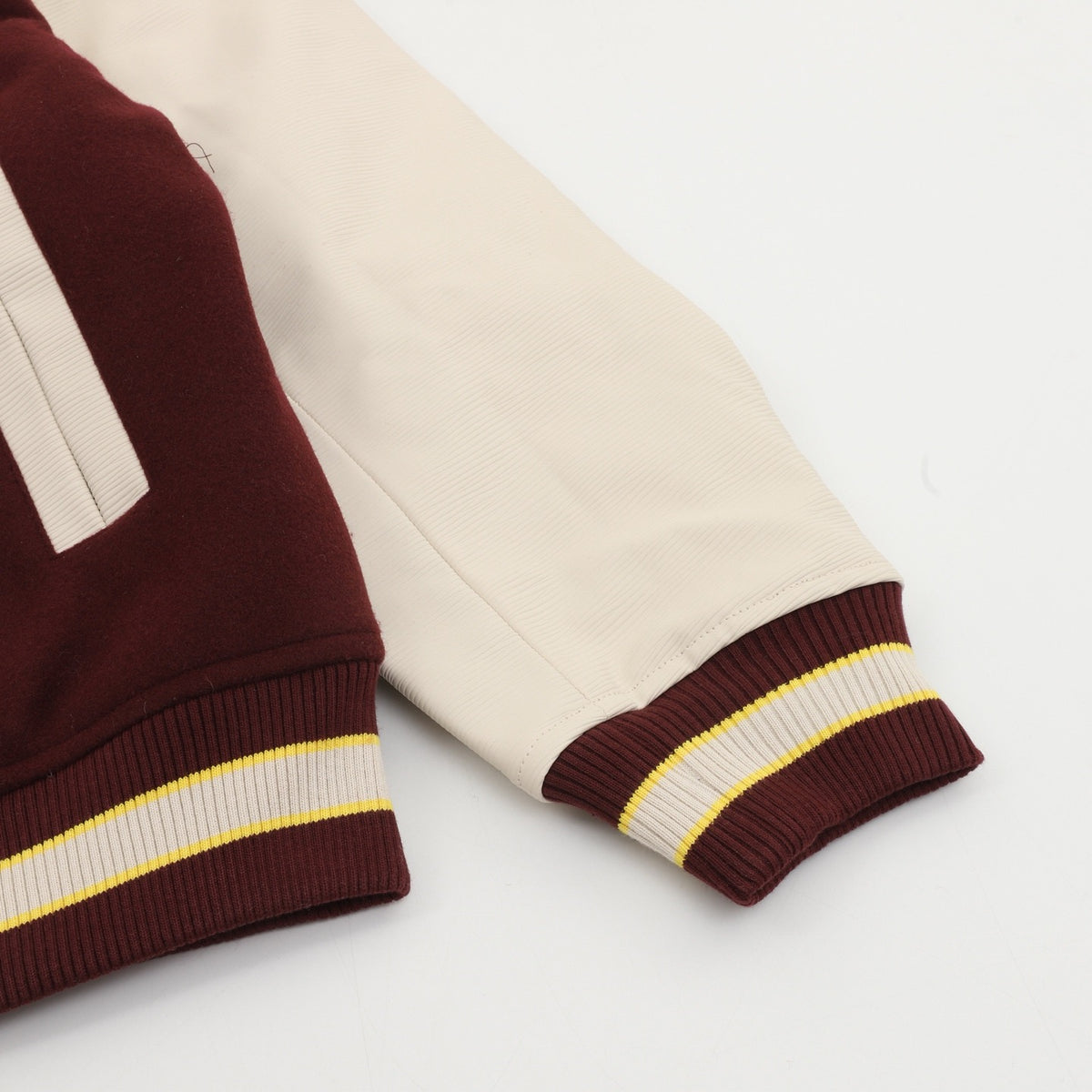 LV x Nigo Burgundy Letter Patch Varsity Jacket Vintage Baseball Coat Streetwear unisex Burgundy & Off-white