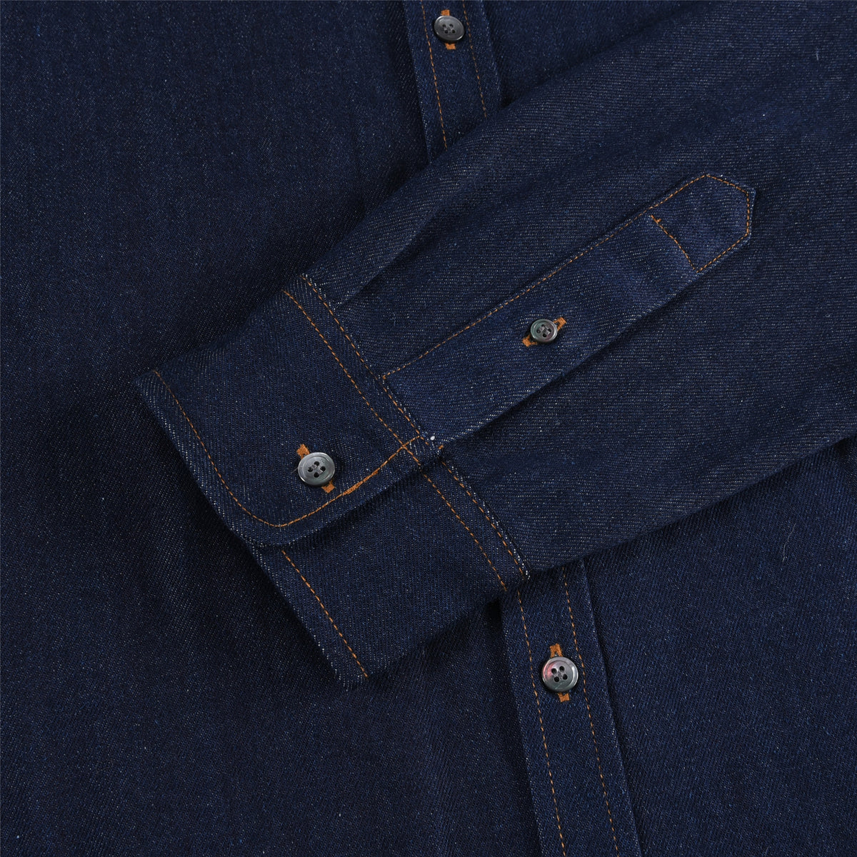 AMI Paris Small Heart Logo Dark Denim Long Sleeve Shirt Unisex