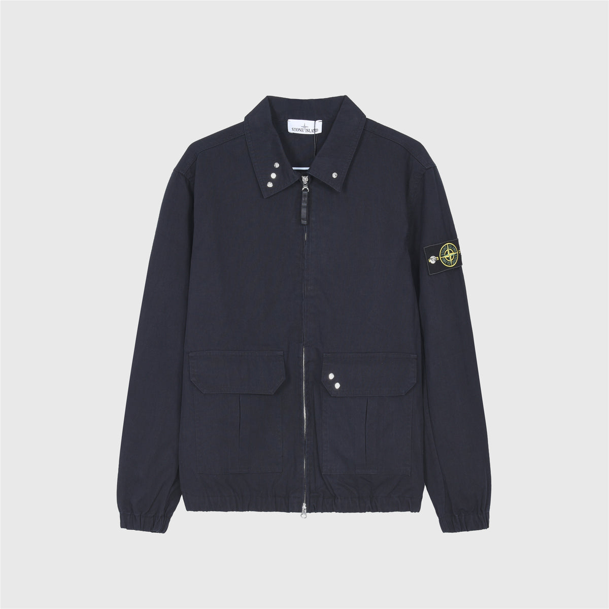 Stone Island Navy Field Jacket Unisex Zip Up Collared Overshirt Compass Badge