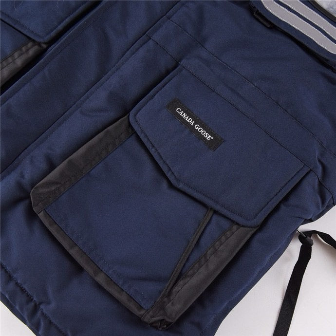 Canada Goose Snow Mantra Navy Reflective Stripe Extreme Cold Parka Men Women