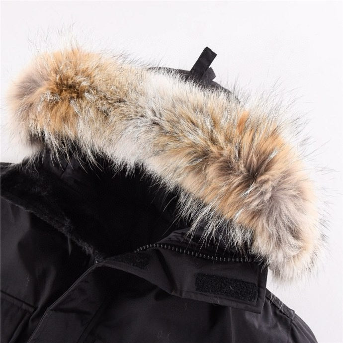Canada Goose Snow Mantra Black Reflective Stripe Extreme Cold Parka Men Women