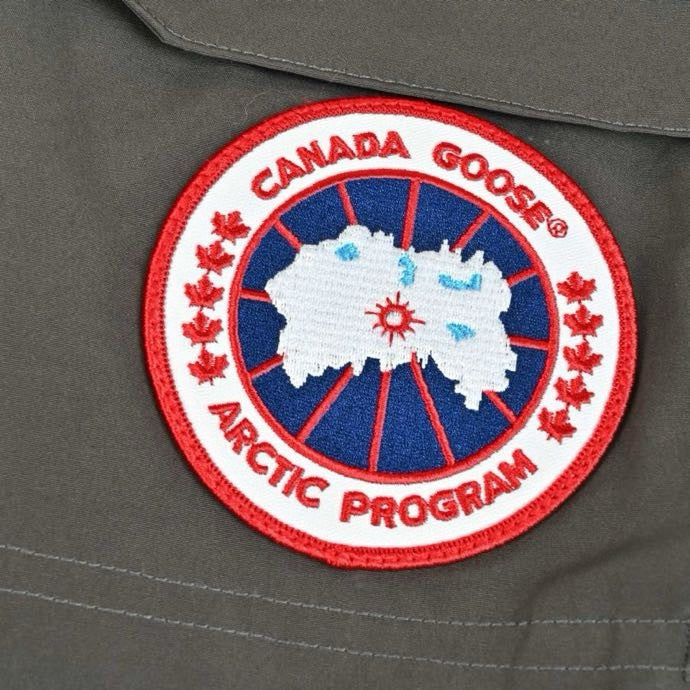 Canada Goose Expedition Grey Black Logo Winter Parka Men Women