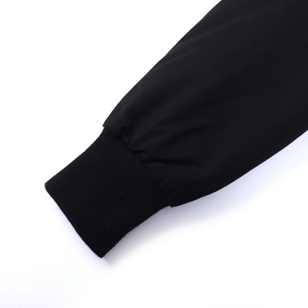 Moose Knuckles Ballistic Black Gold Hardware Short Bomber Parka Men Women