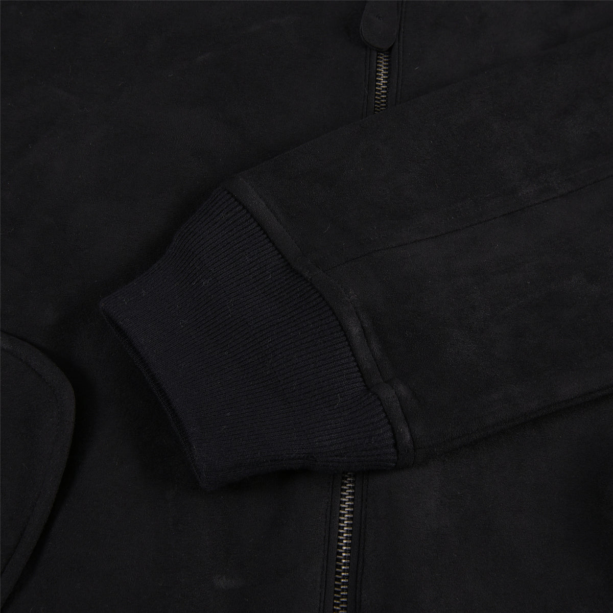 Polo Ralph Lauren Black Suede Effect Bomber Jacket Small Pony Logo Unisex