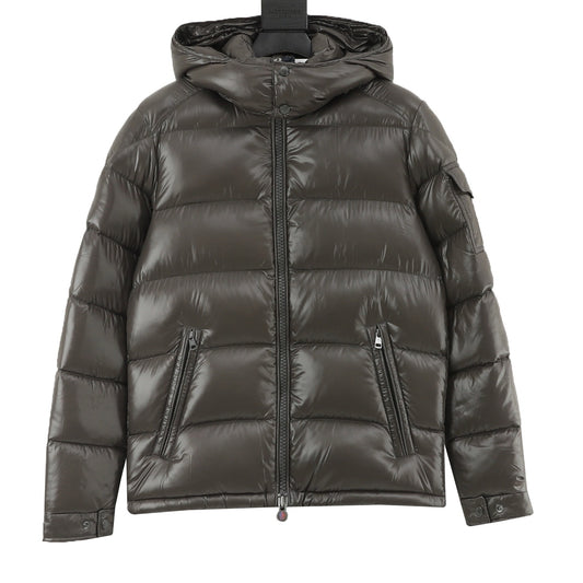 Moncler Maya Hooded Short Down Jacket Luxury Winter Puffer Coat Unisex Dark Olive Green