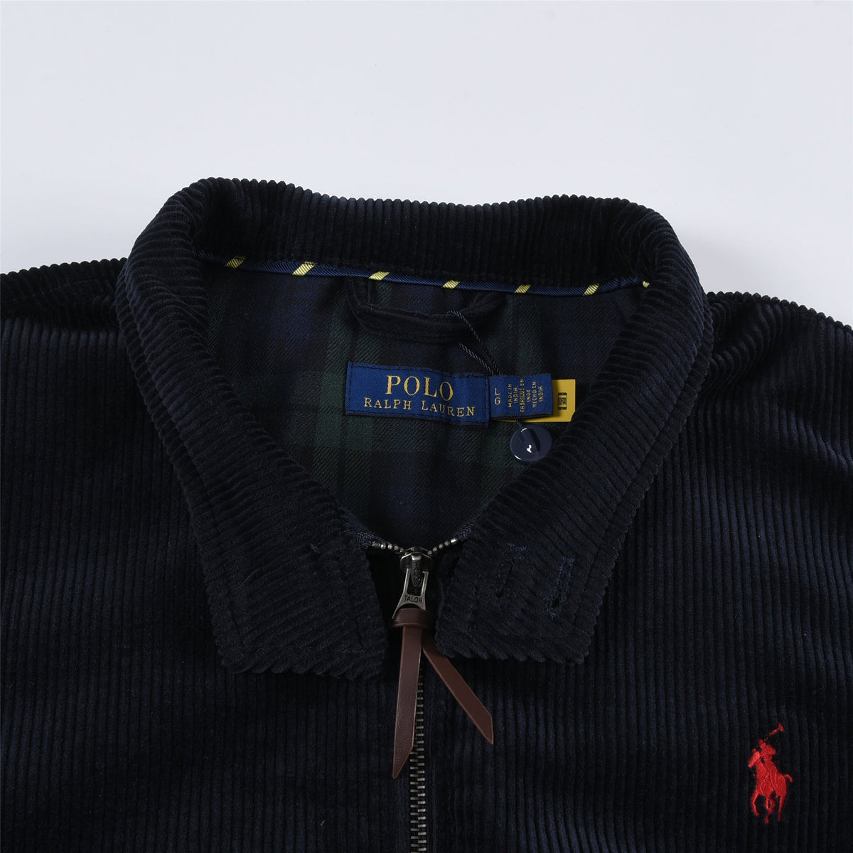 Polo Ralph Lauren Corduroy Harrington Jacket – Full-Zip Embroidered Pony Midnight Navy