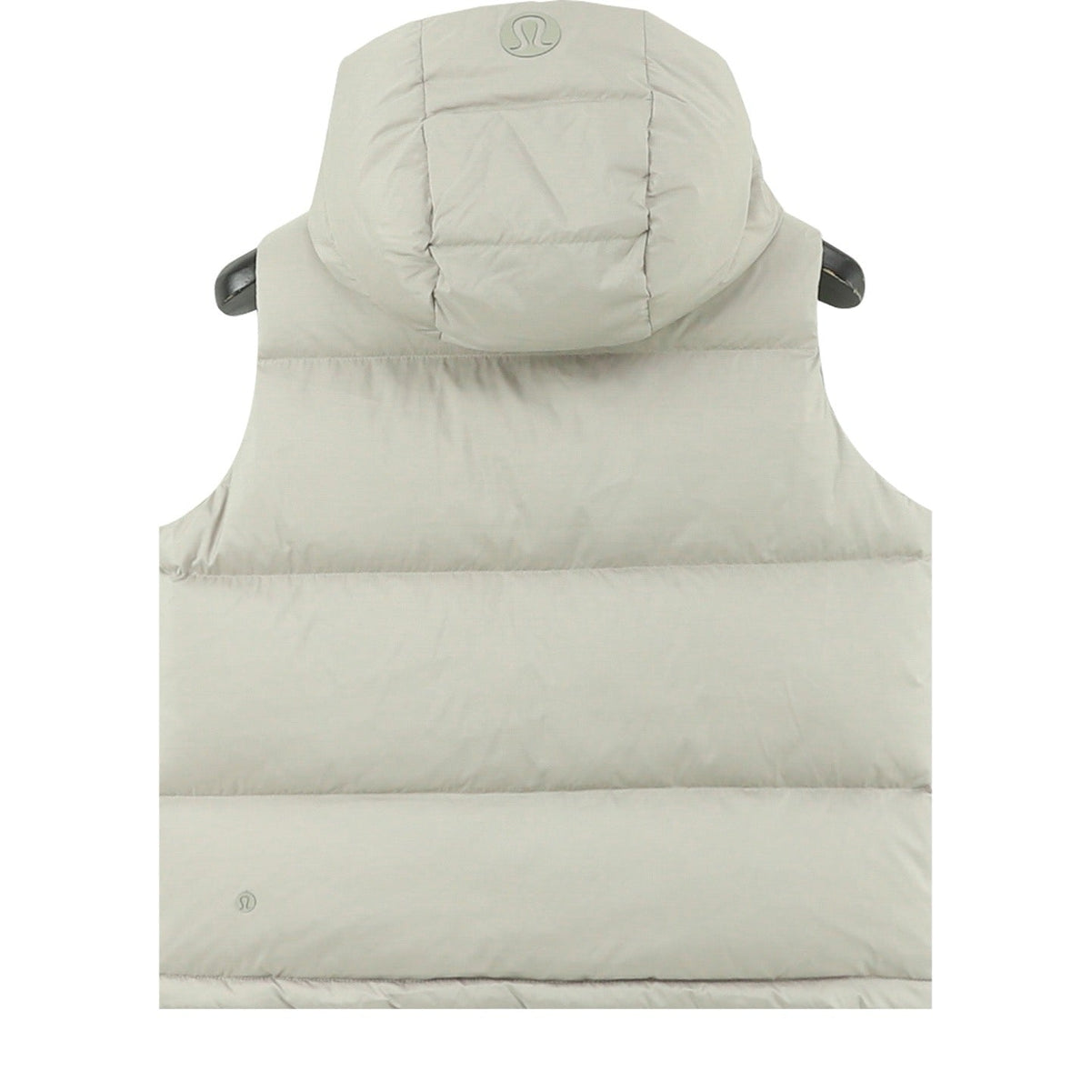 Lululemon Quilted Hood Puffer Vest Snap Button Sleeveless Warm Gilet Unisex Bone