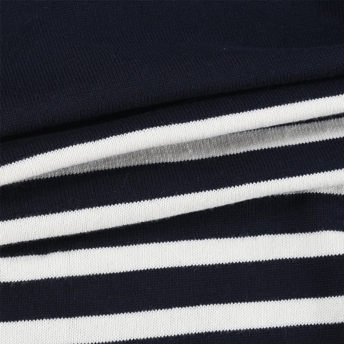 Dior Logo Striped Crew Neck Long Sleeve Knit Sweater Unisex Navy & White Striped