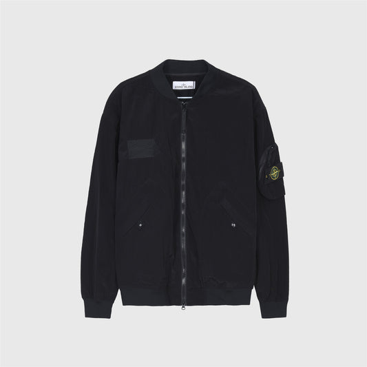 Stone Island Black Nylon Metal Bomber Jacket Zip Up Compass Badge Unisex