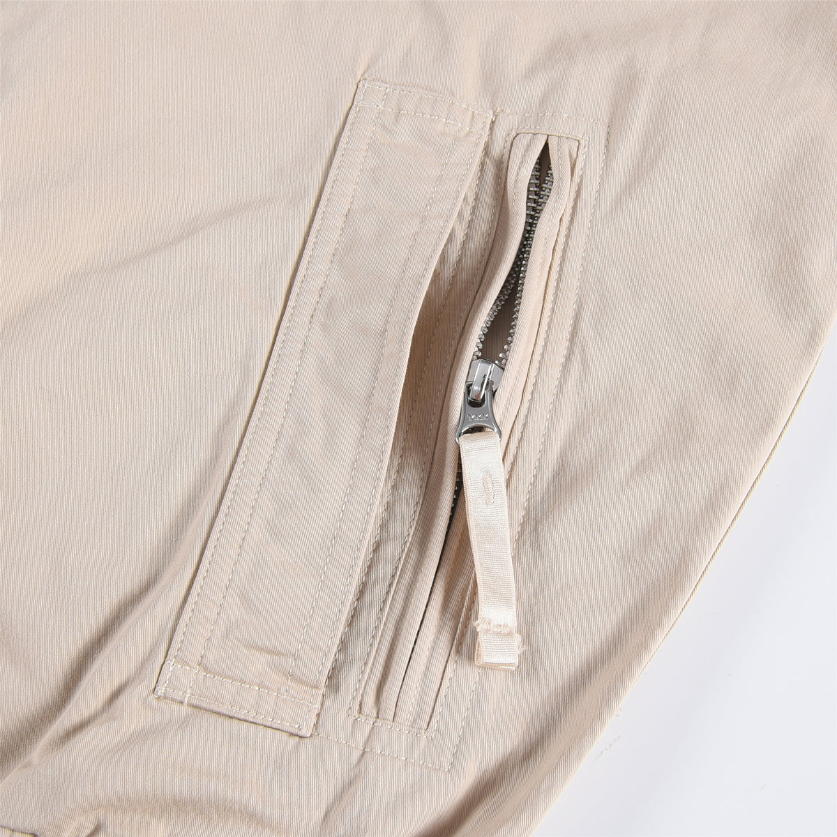 Stone Island Cream Casual Stand Collar Windbreaker Jacket Men Women