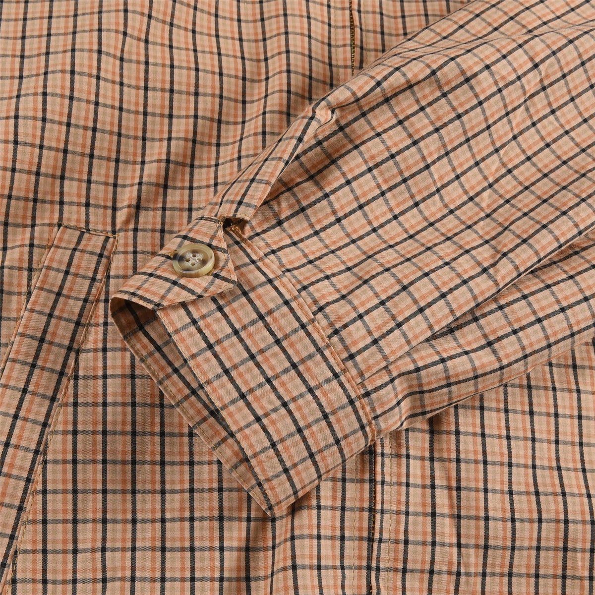 Miu Miu Peach Check Stand Collar Zip Up Jacket Unisex
