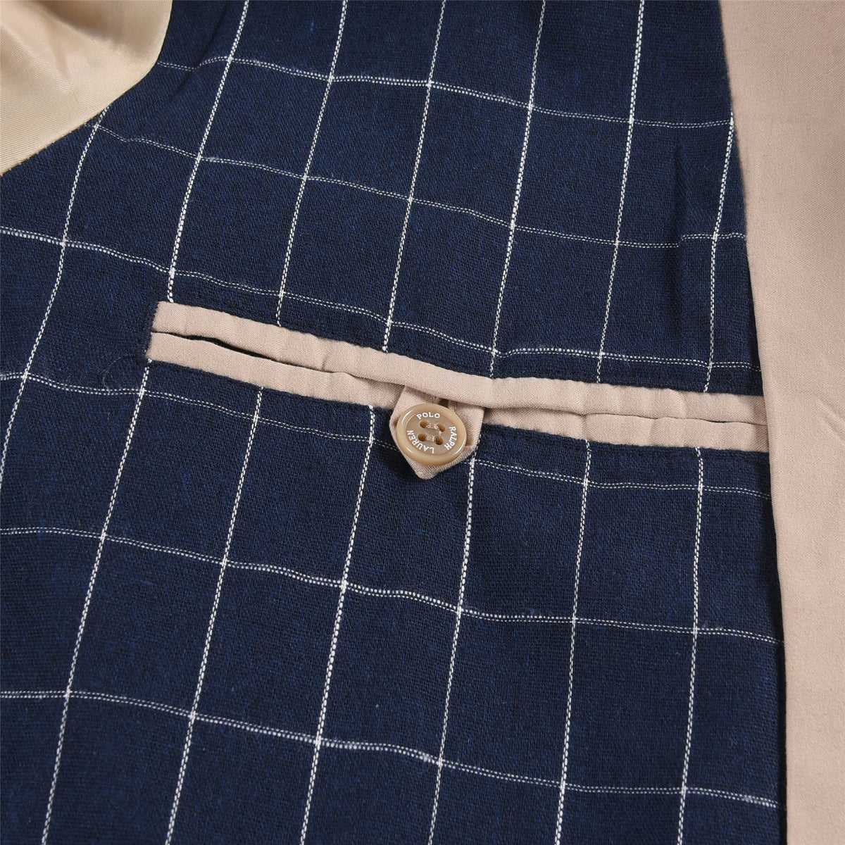 Polo Ralph Lauren Khaki Harrington Jacket Navy Pony Logo Zip Coat