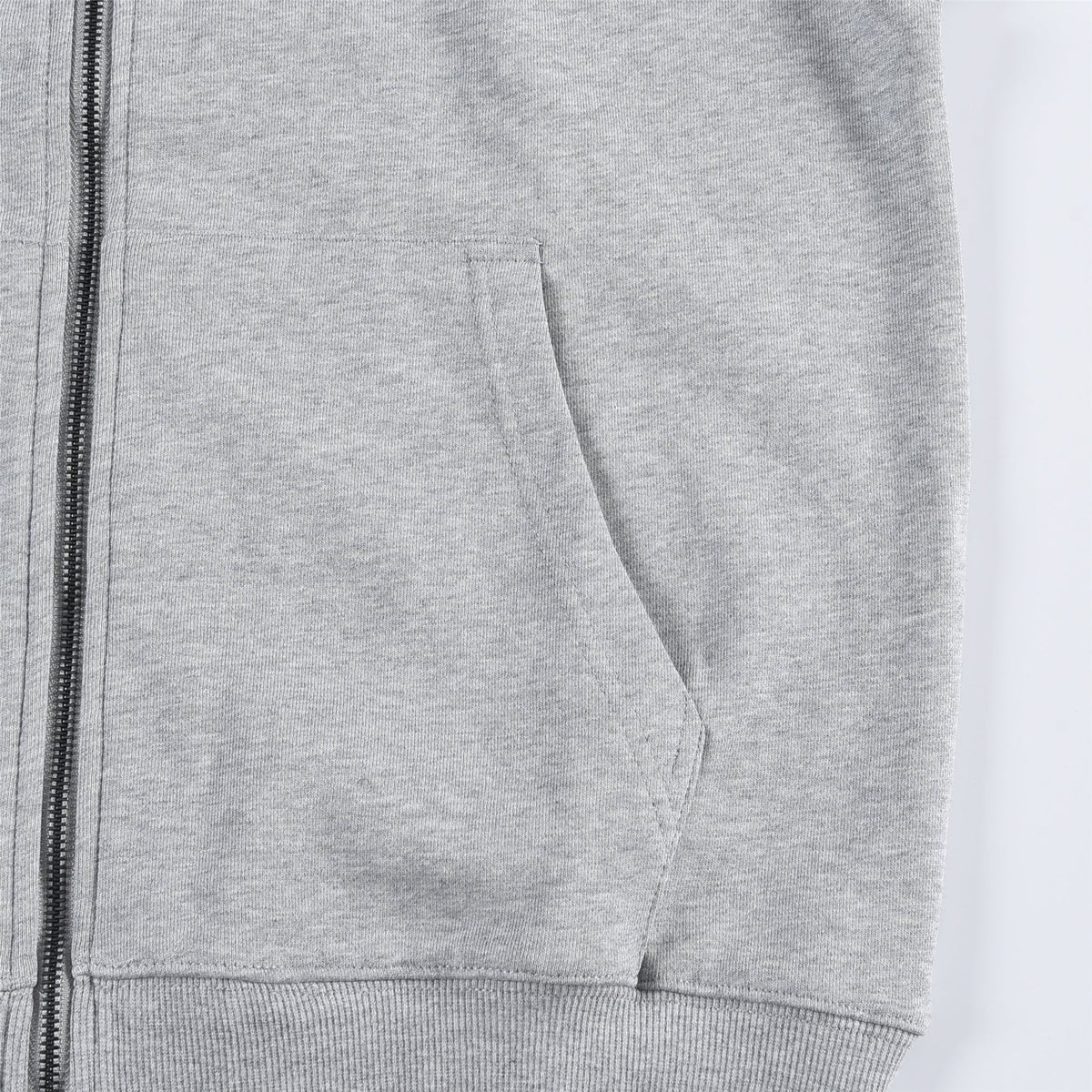 Burberry Heather Grey TB Monogram Embroidered Zip Up Hoodie Check Lined Hood Unisex