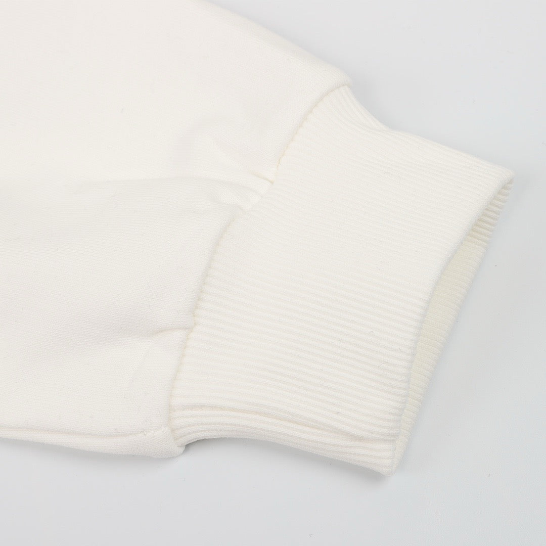 Celine Logo Print Pullover Hoodie Unisex white