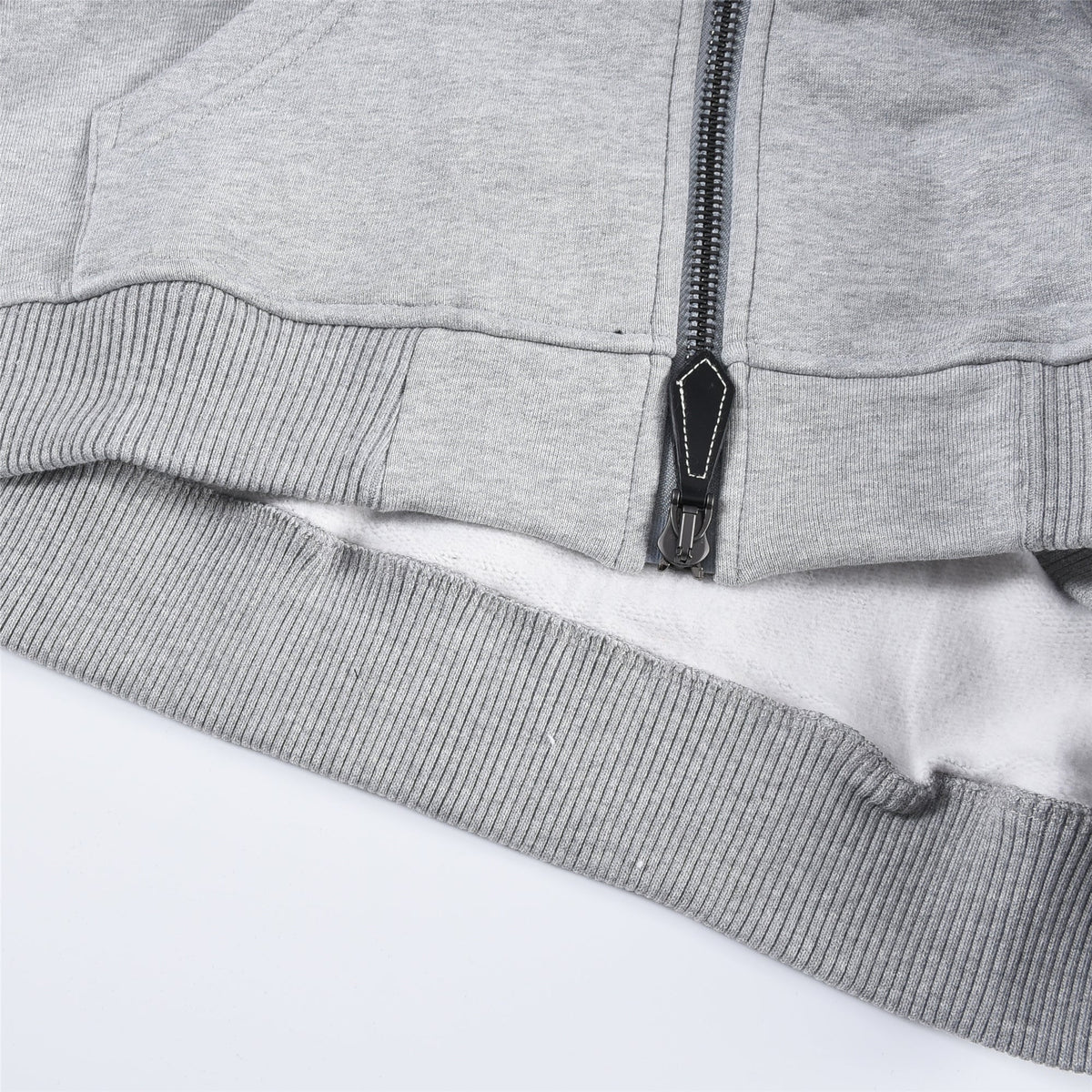 Burberry Heather Grey Zip Up Hoodie Full Vintage Check Hood Unisex