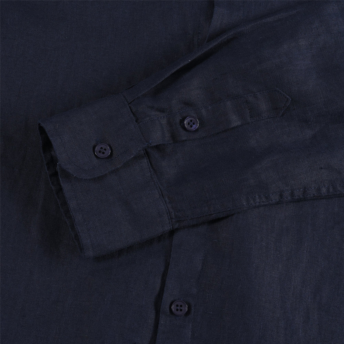 Loro Piana Soft Linen Button Up Casual Shirt Unisex Navy