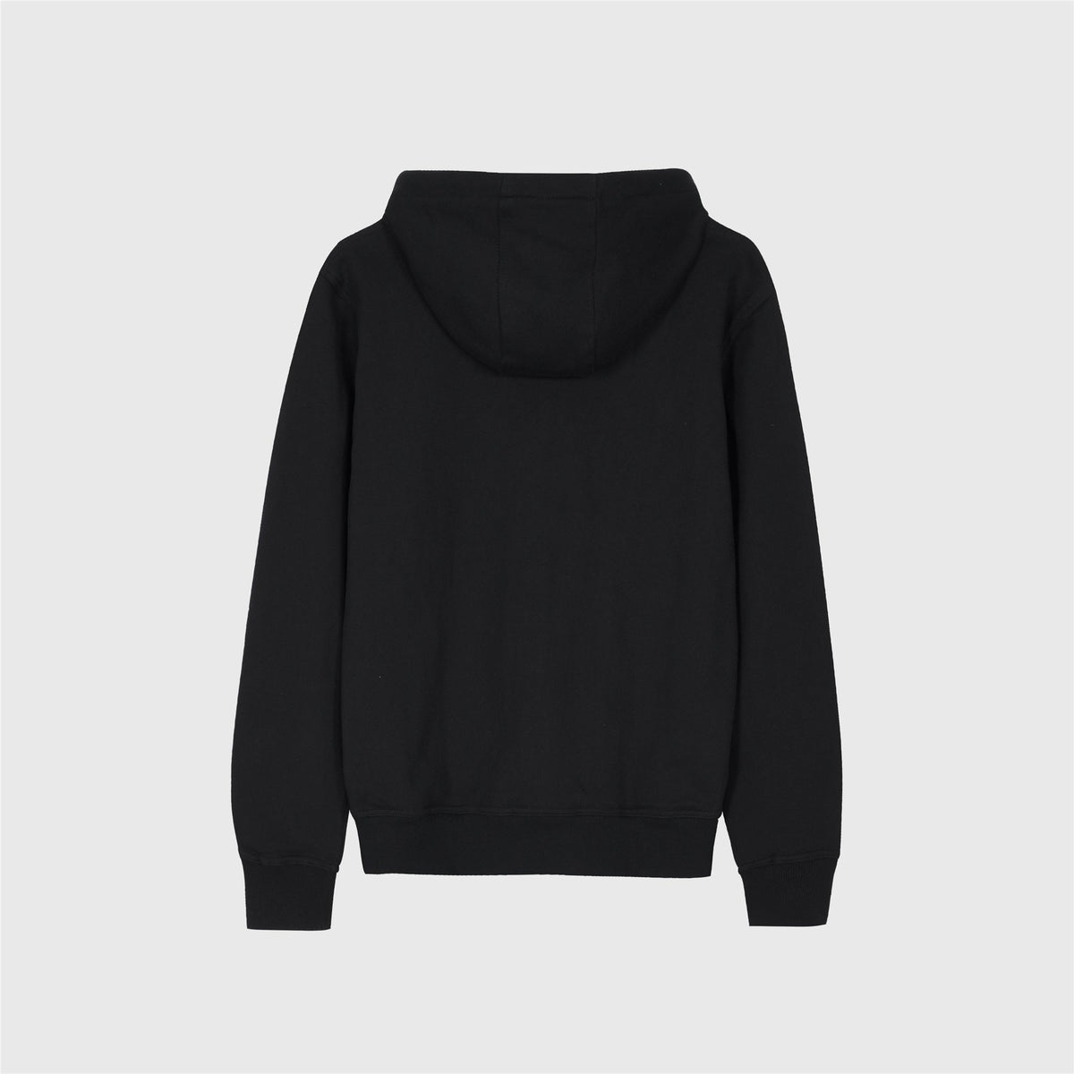 Burberry Black Square Logo Label Zip Up Hoodie Check Lined Hood Unisex