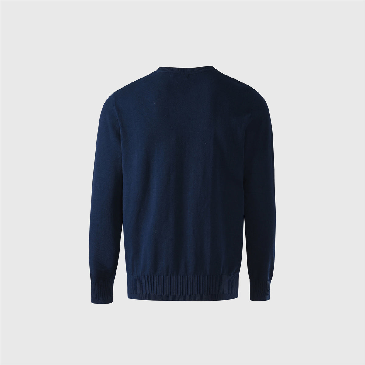 Polo Ralph Lauren Navy V-Neck Jacquard Knit Sweater Subtle Pony Logo Pullover Unisex