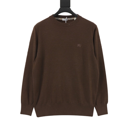 Burberry Crewneck Knit Sweater –Scorched brown