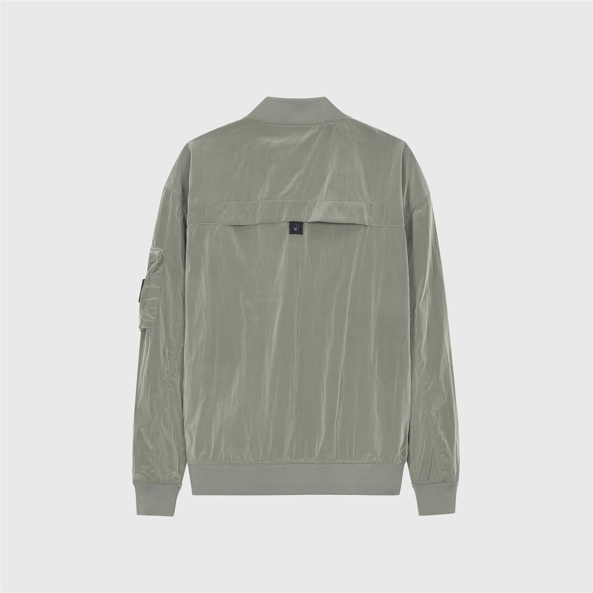 Stone Island Sage Green Nylon Metal Bomber Jacket Zip Up Compass Badge Unisex