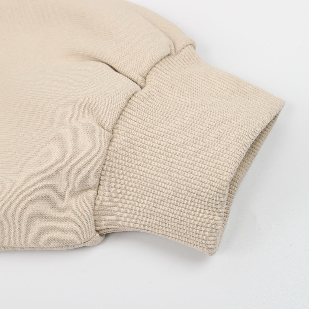 Celine Logo Print Pullover Hoodie Unisex Beige