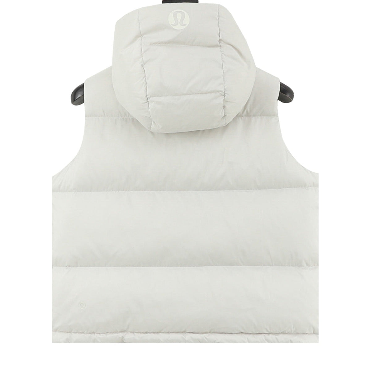 Lululemon Quilted Hood Puffer Vest Snap Button Sleeveless Warm Gilet Unisex White
