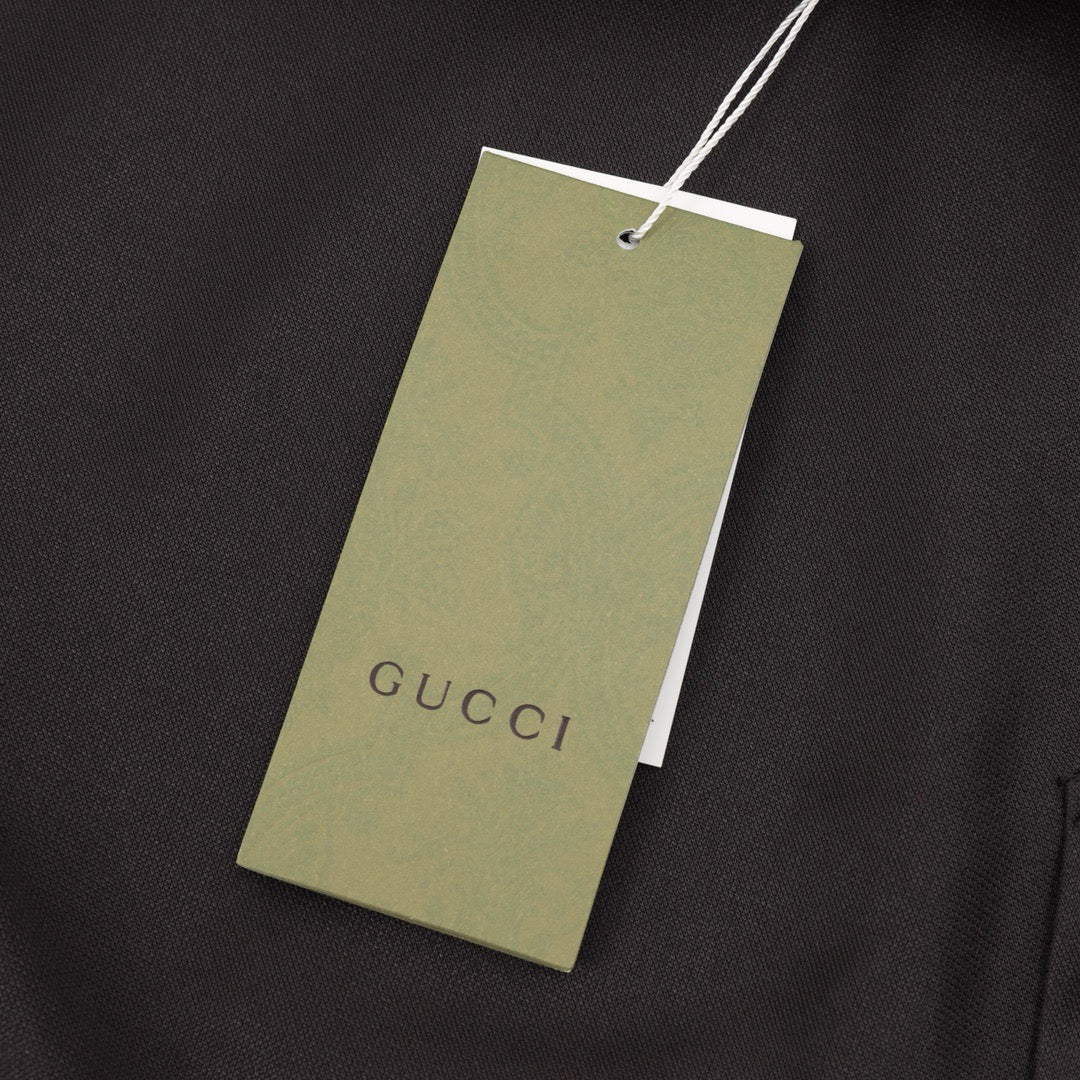 Gucci Interlocking G Logo Quarter Zip Track Jacke  Unisex Black