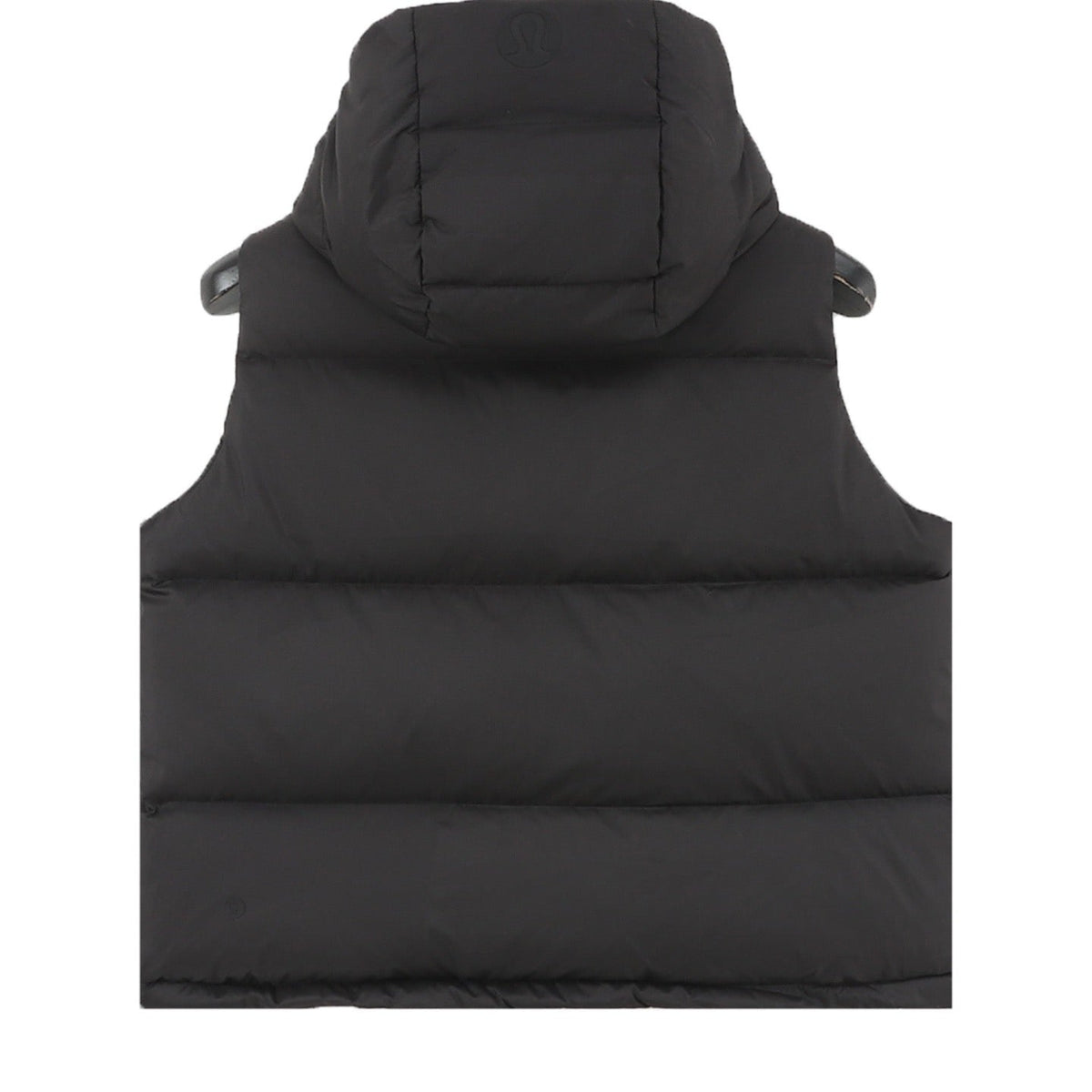 Lululemon Quilted Hood Puffer Vest Snap Button Sleeveless Warm Gilet Black