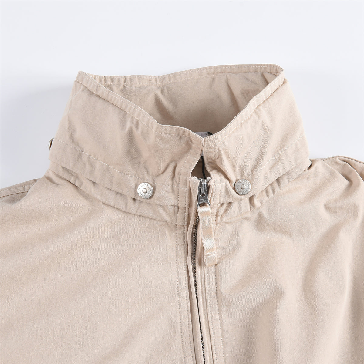 Stone Island Cream Casual Stand Collar Windbreaker Jacket Men Women