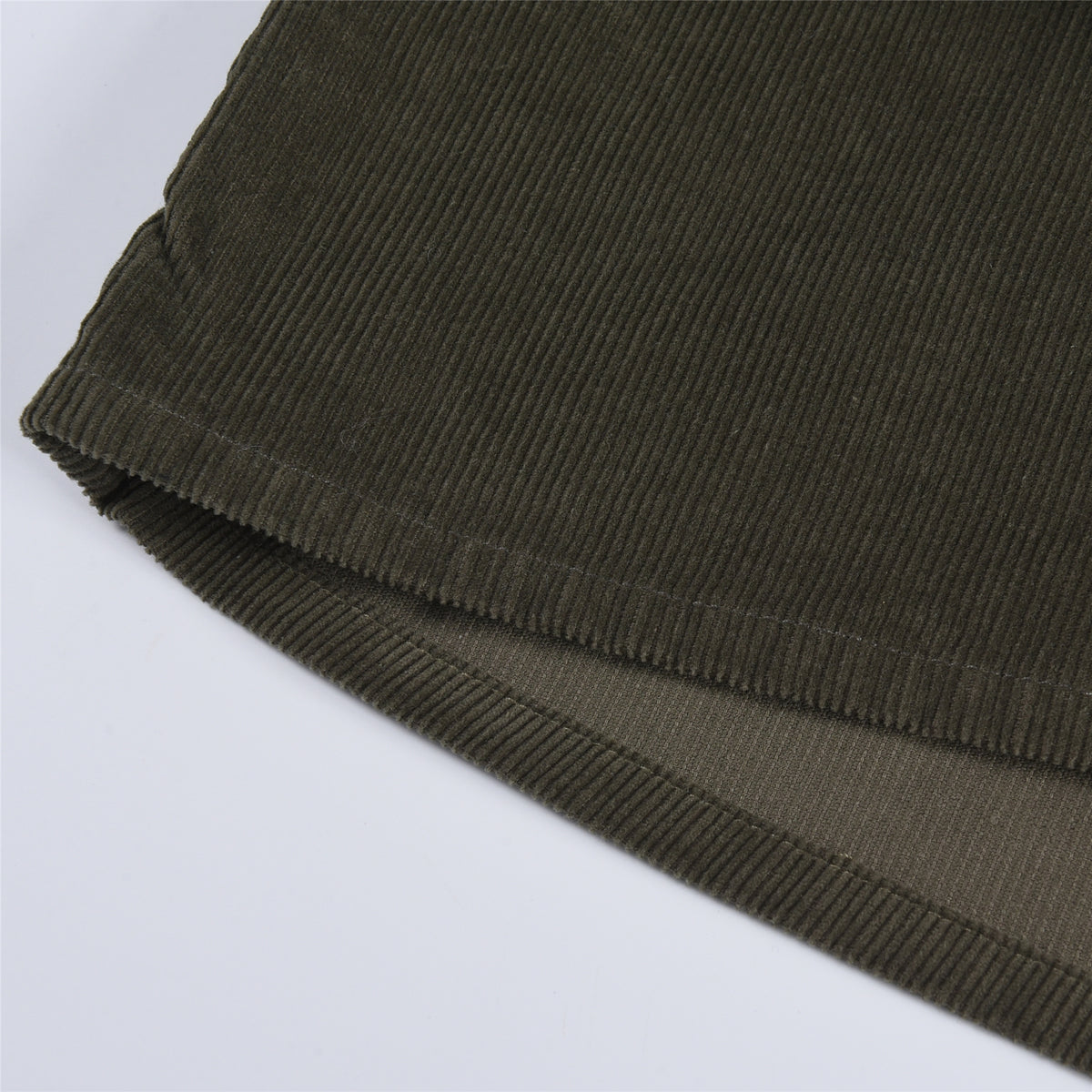 Stone Island Olive Green Corduroy Overshirt Button Up Shirt Compass Badge Unisex