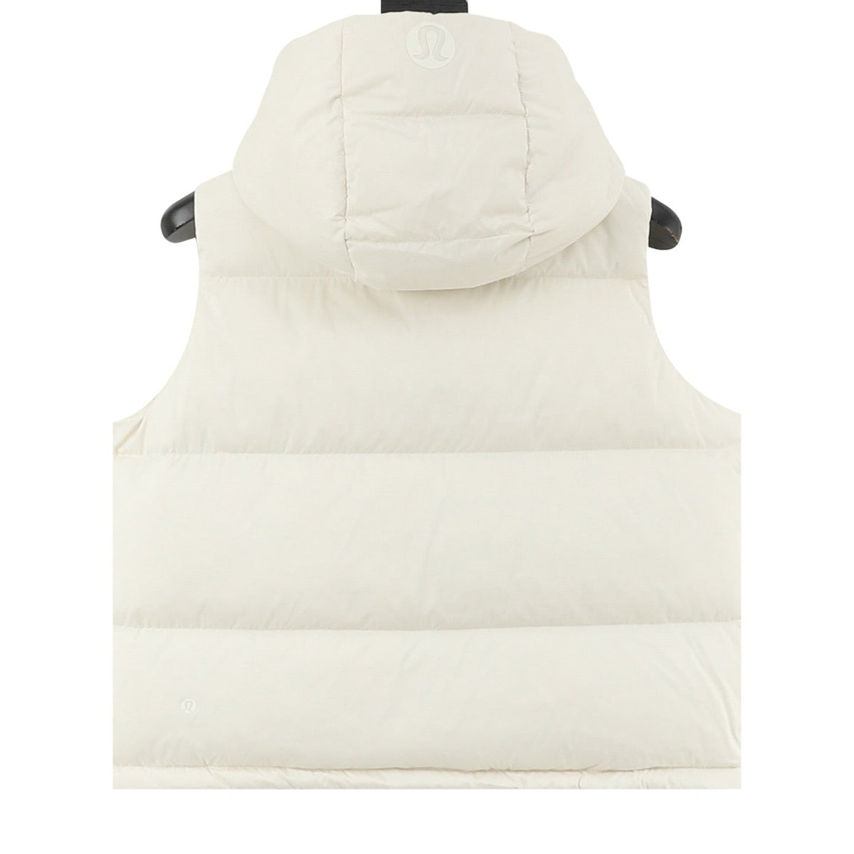 Lululemon Quilted Hood Puffer Vest Snap Button Sleeveless Warm Gilet Unisex White