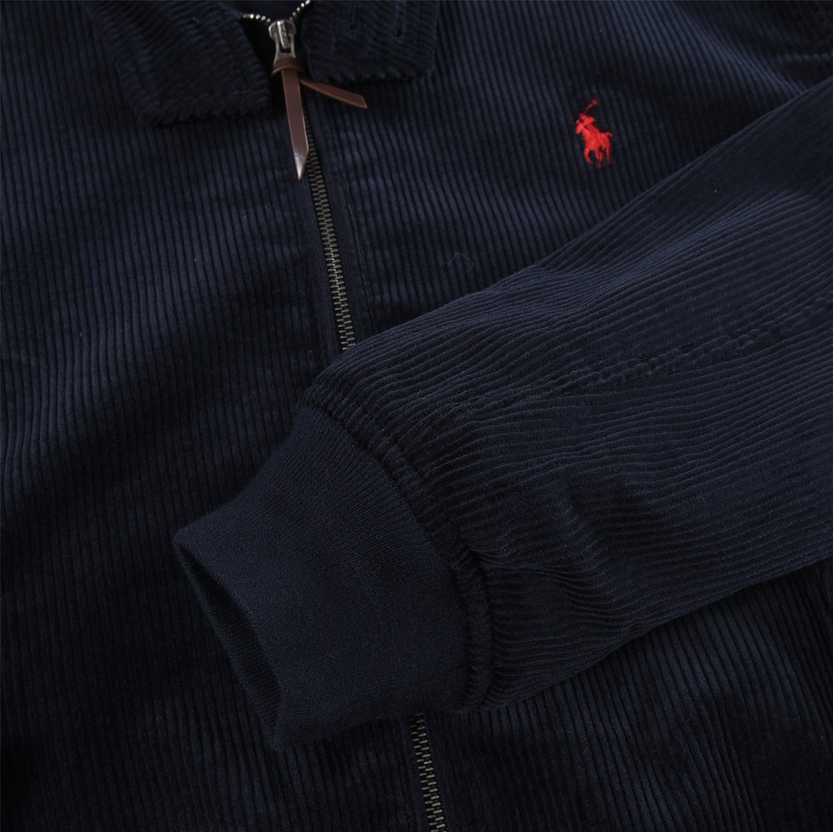 Polo Ralph Lauren Corduroy Harrington Jacket – Full-Zip Embroidered Pony Midnight Navy