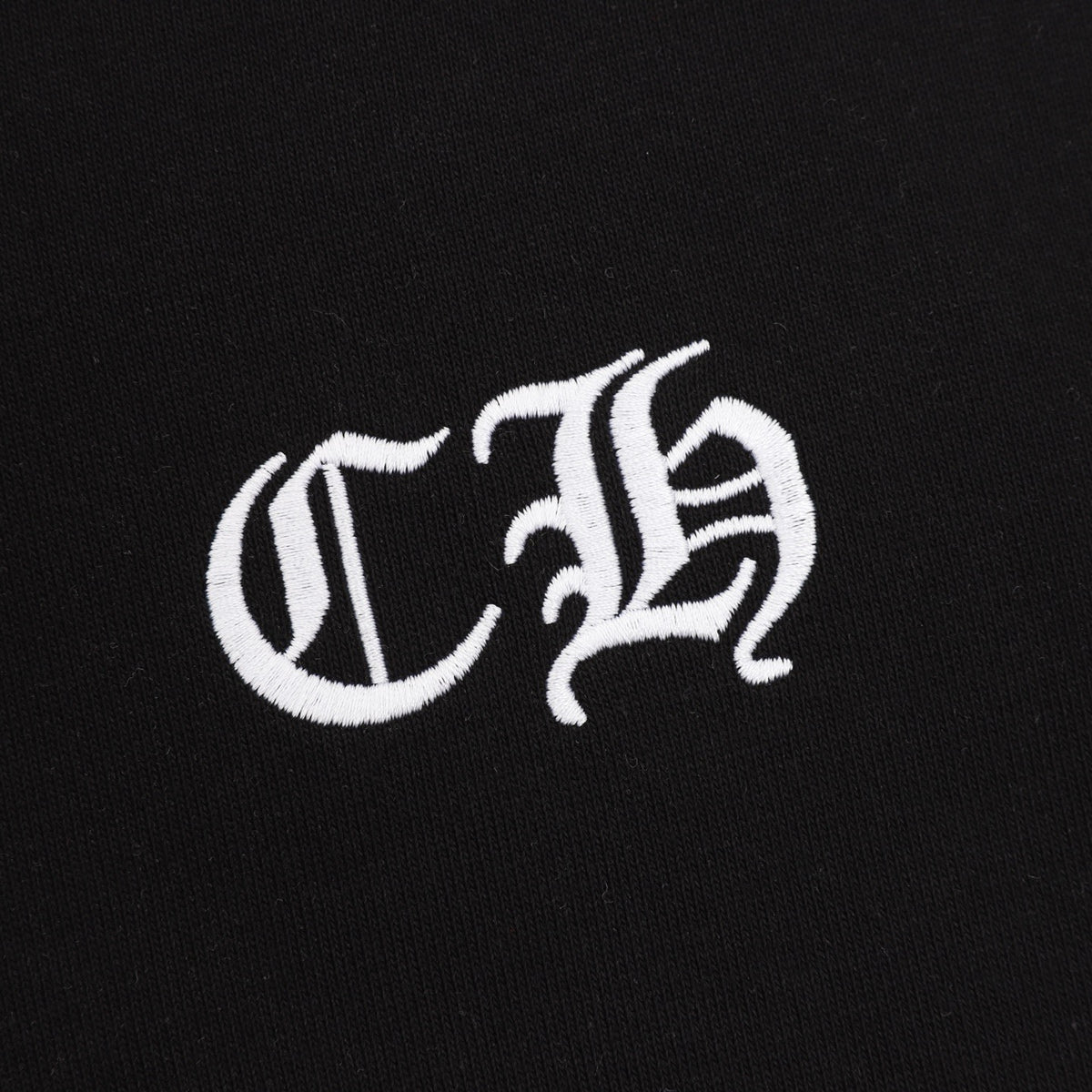 Chrome Hearts Cross Embroidery Hoodie Unisex CH Logo Pullover Sweatshirt Streetwear Black