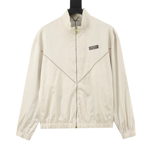 Louis Vuitton V-Seam Panel Bomber Jacket Streetwear Wind Coat Unisex Cream Off White