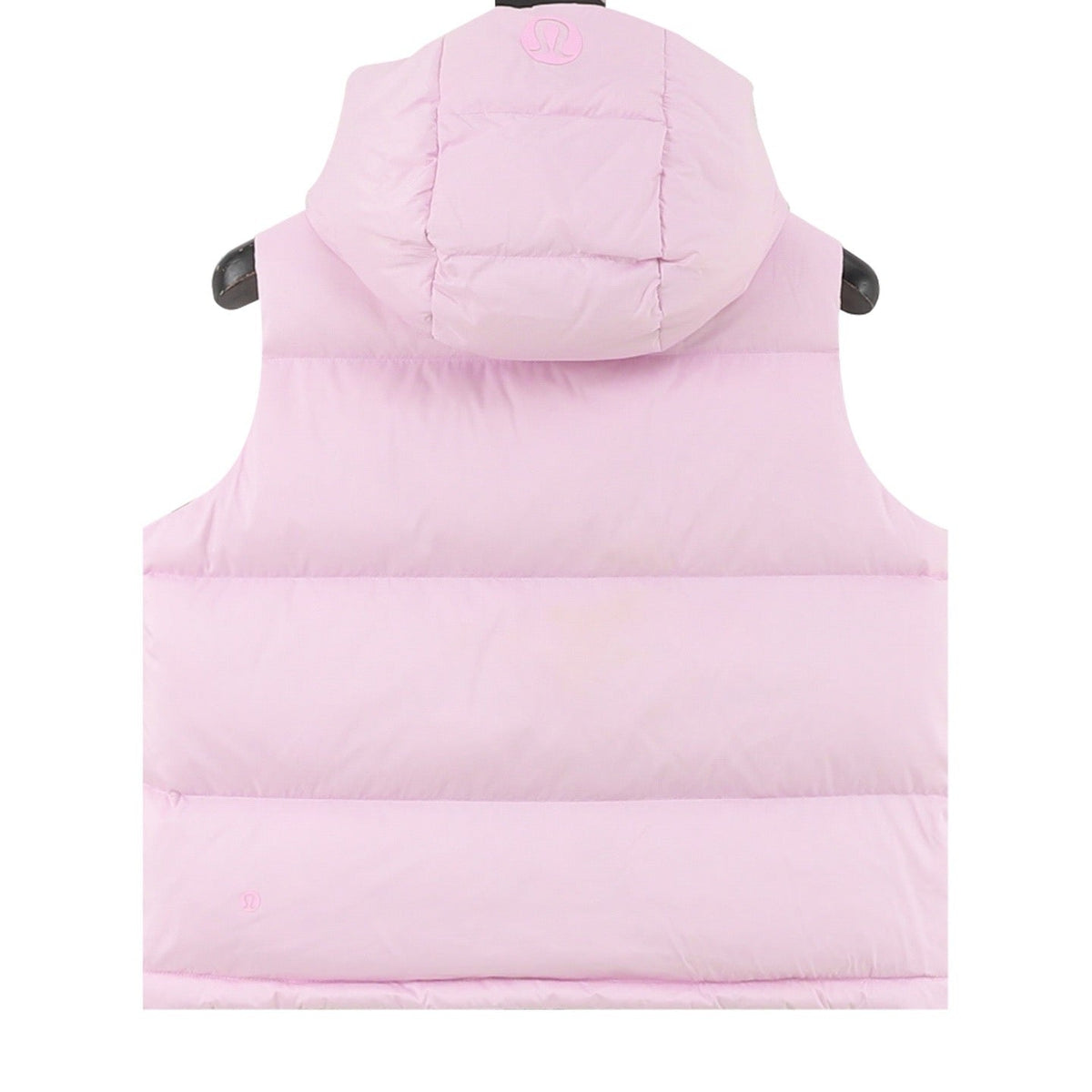 Lululemon Quilted Hood Puffer Vest Snap Button Sleeveless Warm Gilet pink