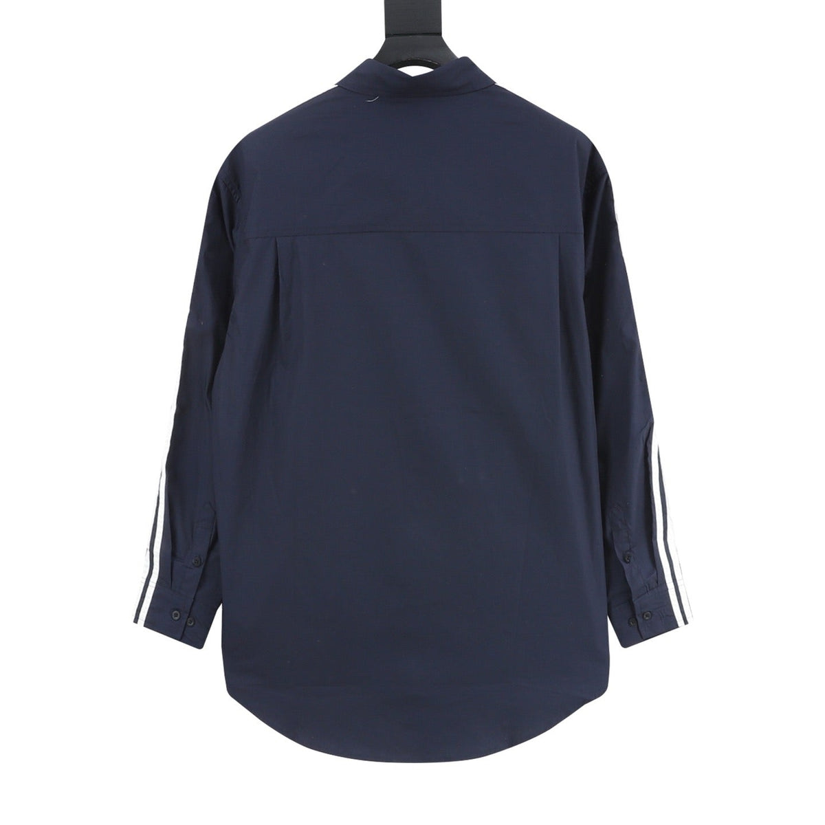 Balenciaga Adidas Collab Football Logo Striped Oversized Shirt Unisex Navy Blue with White Stripes