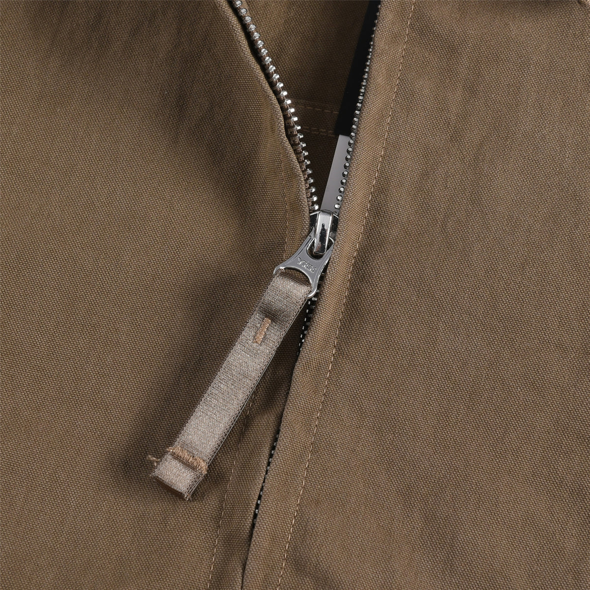 Stone Island Khaki Field Jacket Men Zip Up Collared Overshirt Compass Badge