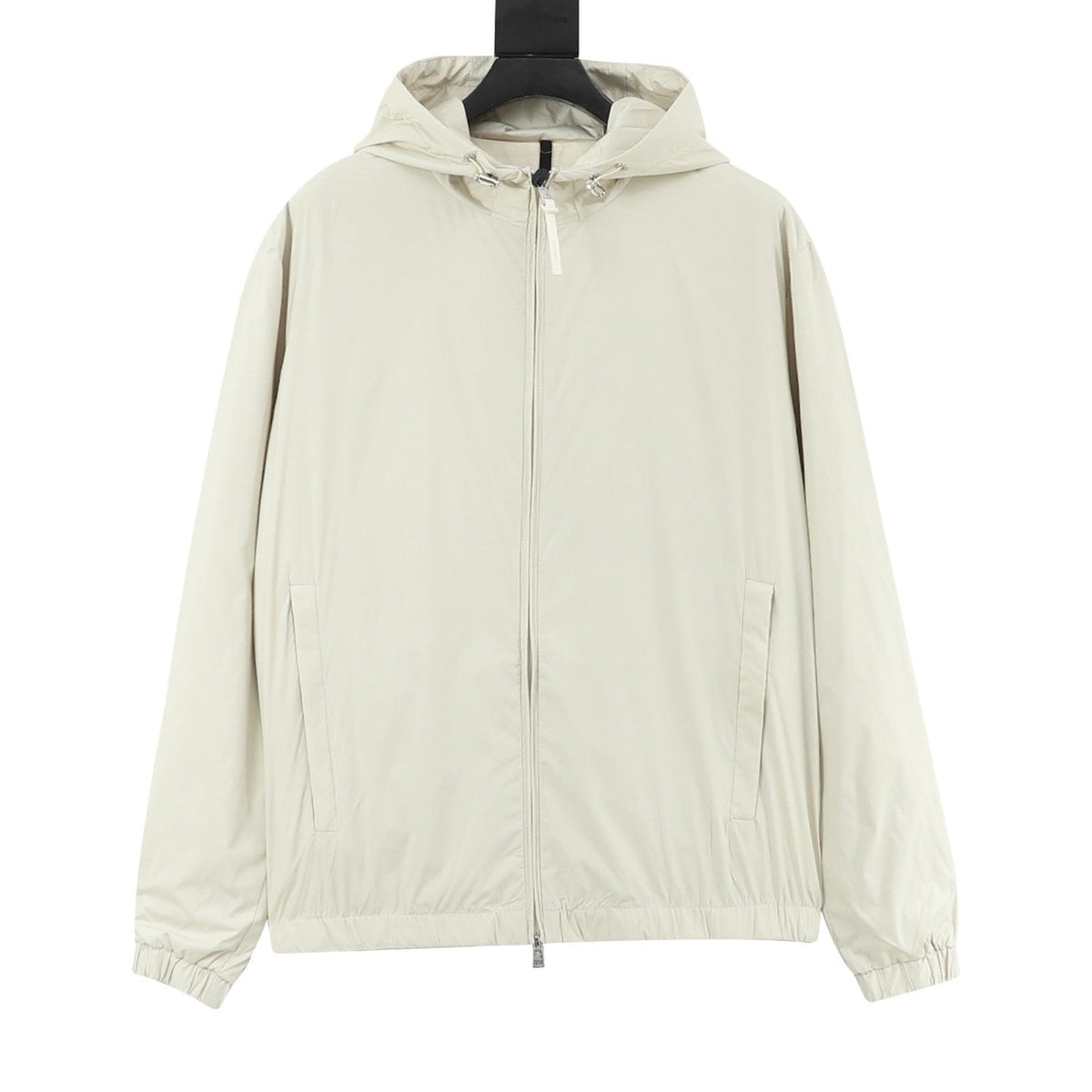 Moncler Unisex Lightweight Hooded Windbreaker Off-White