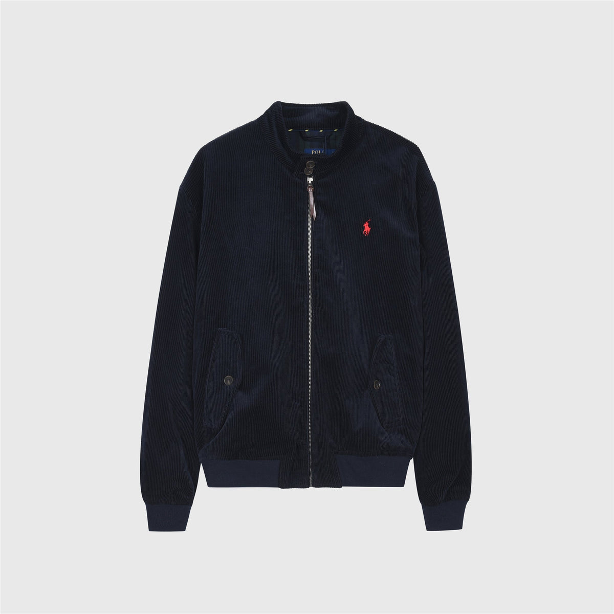 Polo Ralph Lauren Corduroy Harrington Jacket – Full-Zip Embroidered Pony Midnight Navy