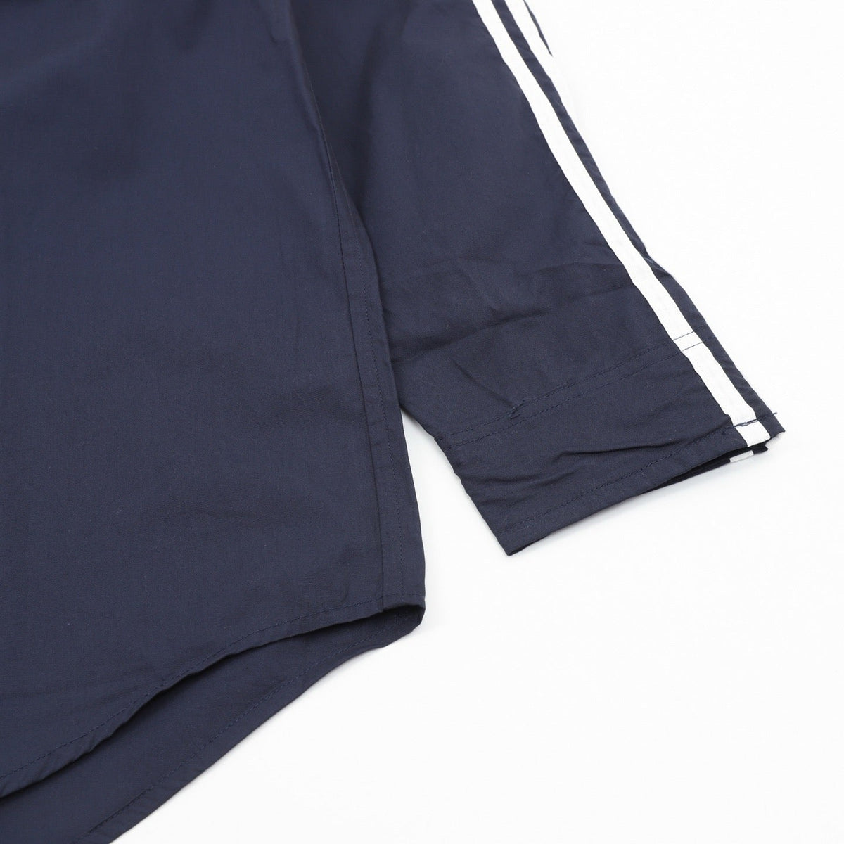 Balenciaga Adidas Collab Football Logo Striped Oversized Shirt Unisex Navy Blue with White Stripes