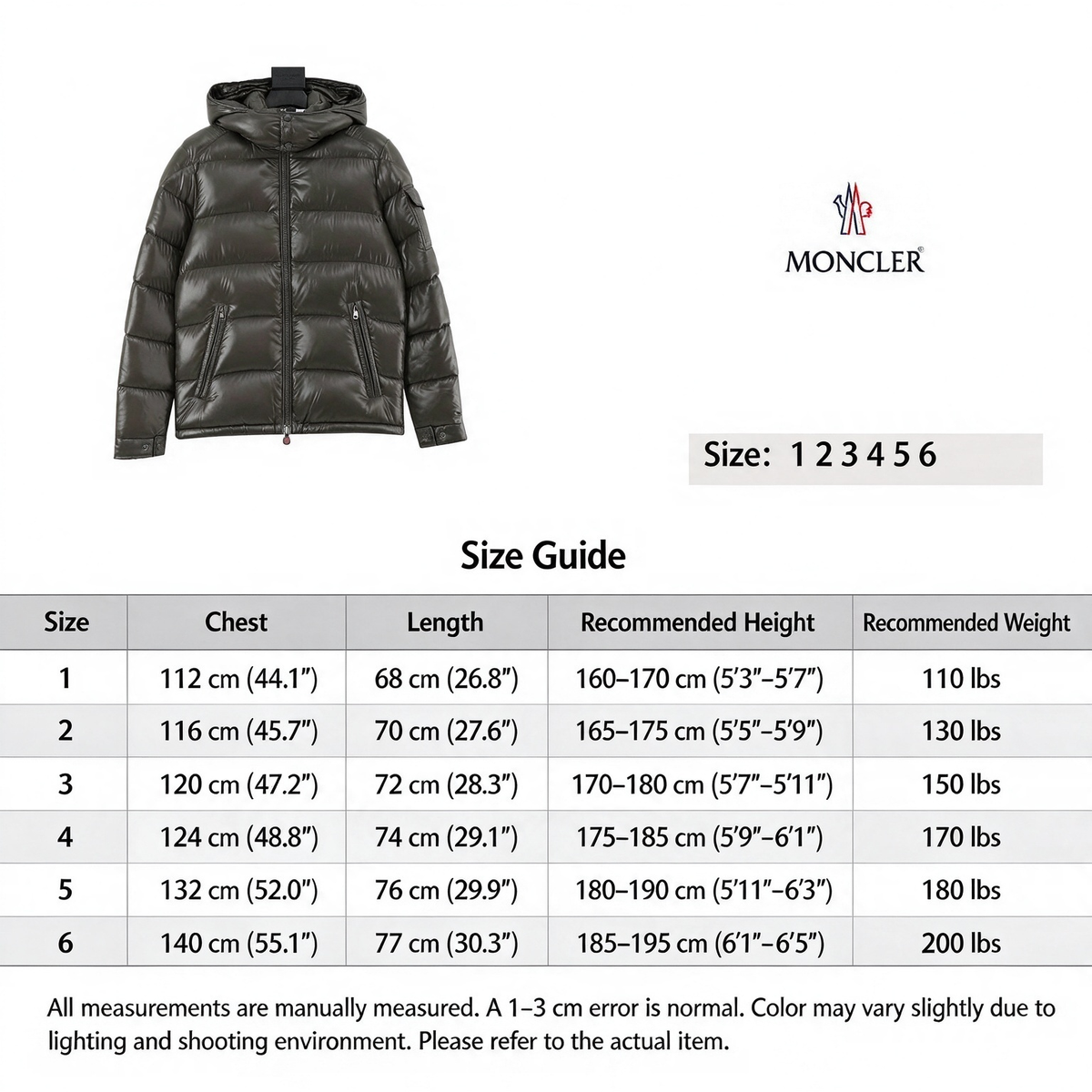 Moncler Maya Hooded Short Down Jacket Luxury Winter Puffer Coat Unisex Dark Olive Green