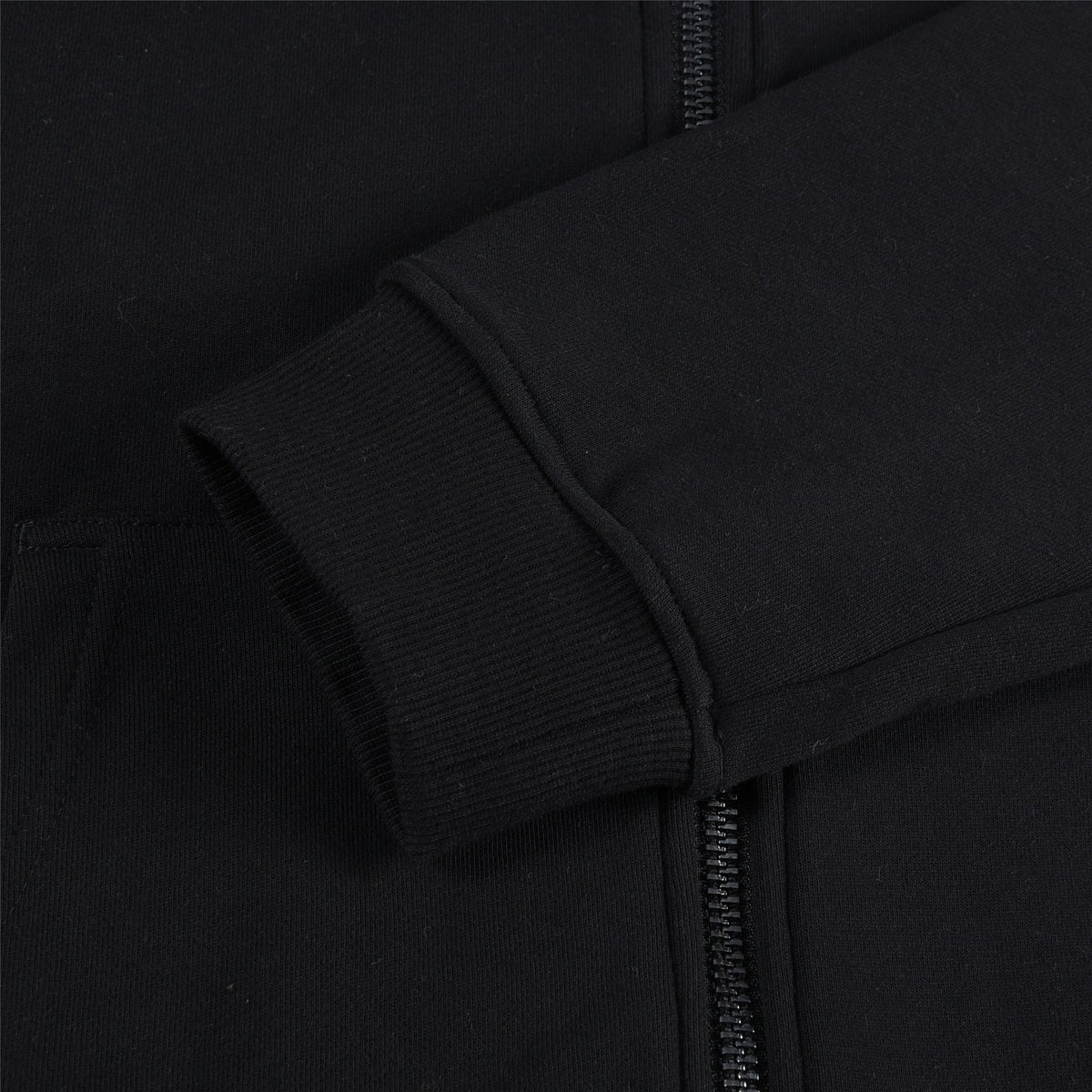 Burberry Black Square Logo Label Zip Up Hoodie Check Lined Hood Unisex